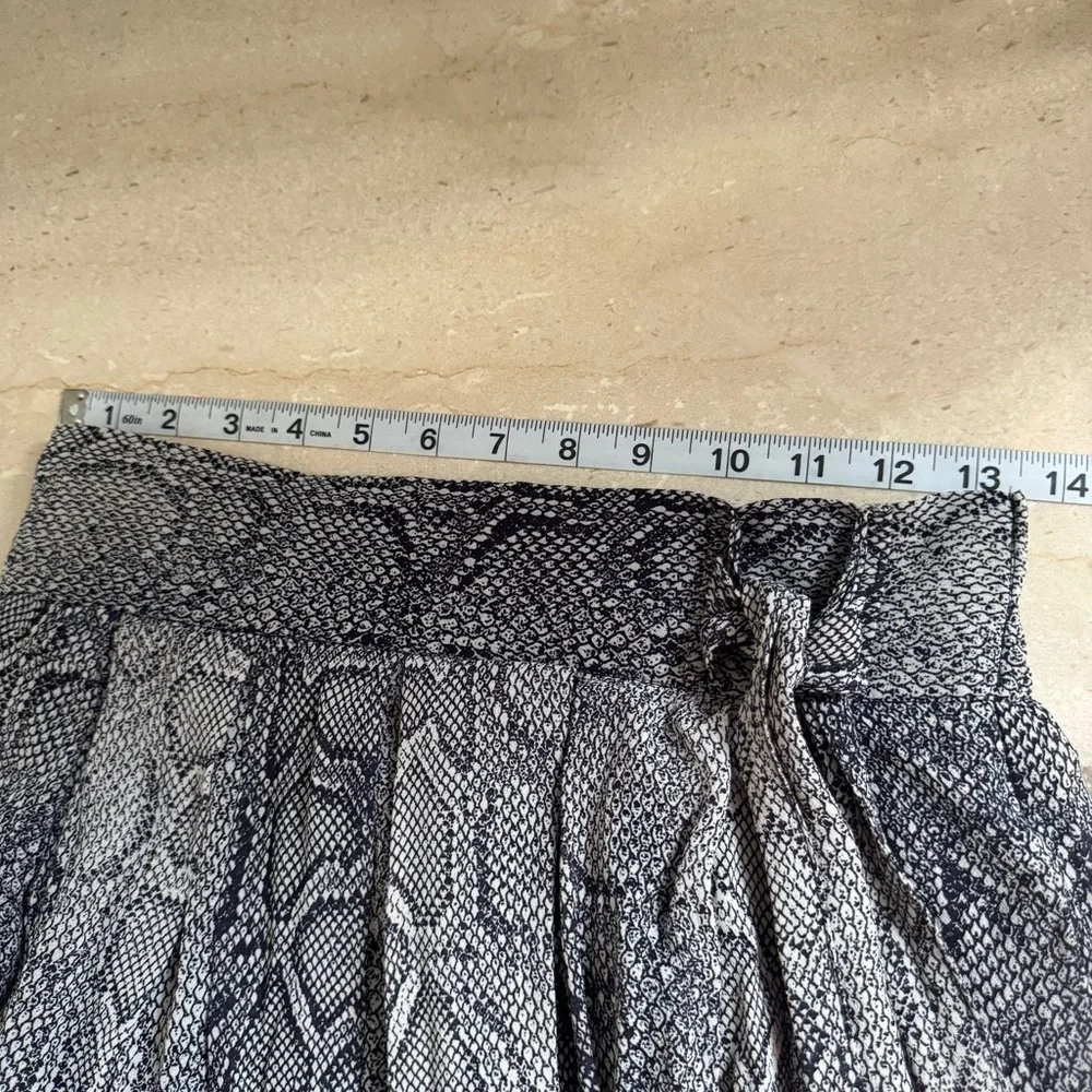 Anthropologie Gray Snakeprint Midi Skirt